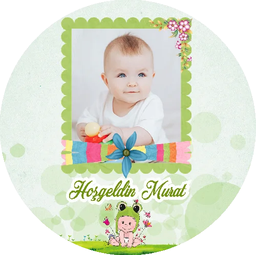 Yenidoğan Temalı Yuvarlak Açacak Magneti